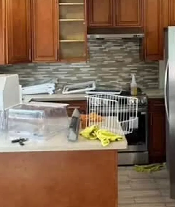 The same room before cleaning