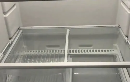 Refrigerator shelves cleaned inside